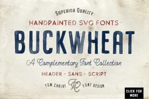 大气的 SVG 字体 Buckwheat Opentype SVG Font