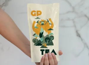 袋装食品零食塑料袋包装袋自立袋展示效果图VI智能贴图PS样机素材