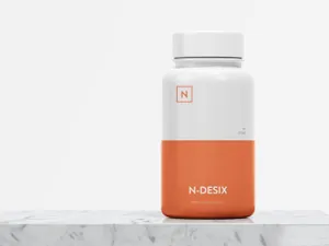 保健品药瓶塑料瓶展示效果图VI智能贴图PS样机素材 Pills Bottle Mockup