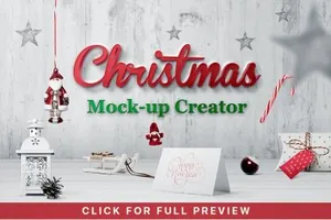圣诞节场景样机 Christmas Mockup Creator