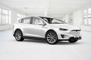 特斯拉汽车多角度场景展示样机贴图PSD模版 Tesla Model X Electric Car Mockup