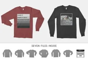 美国长袖T恤样机 American Apparel 2007 Shirt Mockups