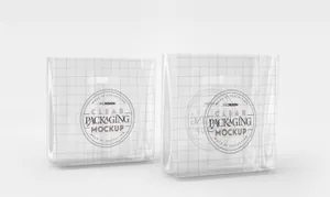 袋装透明塑料袋礼品袋包装展示效果图VI智能贴图