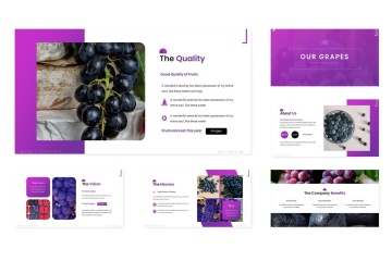 紫色时尚风格简约ppt模板