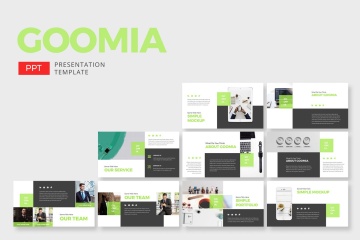 高端时尚简约高级灰配色的高品质powerpoint幻灯片演示模板