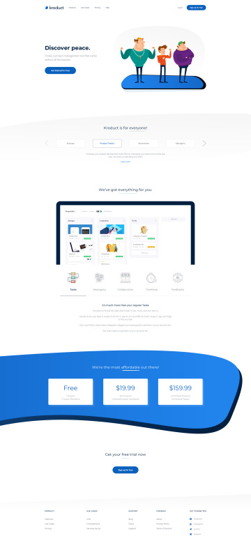 软件服务官网落地页设计 Kroduct – SaaS Pro