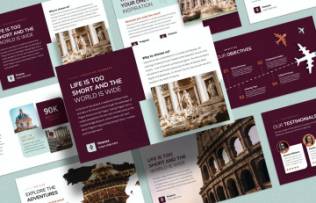 创意旅行排版的ppt模板