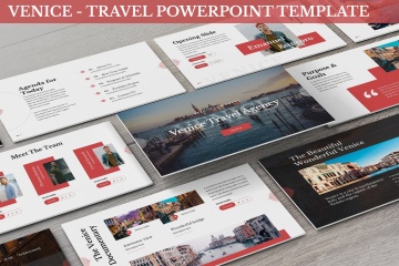 时尚高端简约威尼斯旅游度假风格的多用途powerpoint幻灯片演示