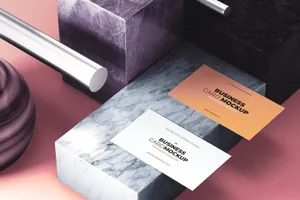 时尚高端逼真质感的轻奢房地产大理石名片business-card