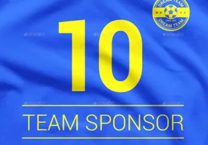 运动用品PSD贴图模板Football Set Mock-Up