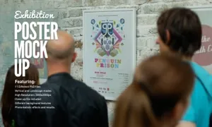 高品质的广告公司海报设计VI样机展示模型mockups