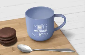 马克杯陶瓷杯水杯咖啡杯营养早餐场景展示