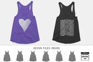 美式背心图案设计展示样机 American Apparel