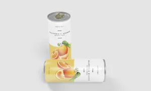 圆筒装罐头食品易拉罐听装包装金属罐展示效果图