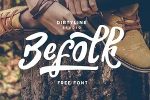 甜美粗体手写英文字体Befolk Free Font 精选字体