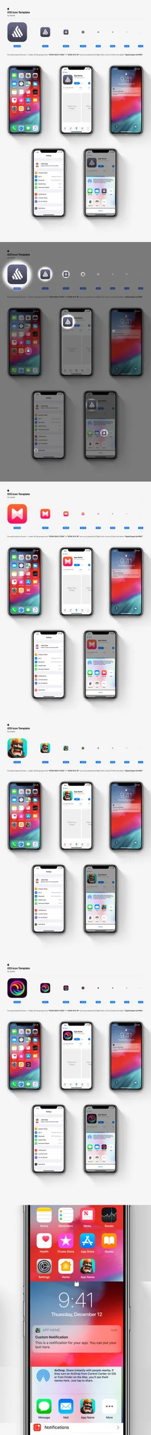 全新 iOS APP的logo图标设计iOS Template Icon Mockup