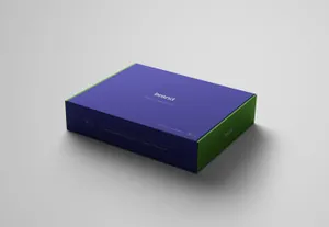 逼真品质的高级包装盒样机Package Box Mockup