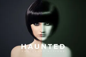 PS动作恐照片怖邪魅人像影视后期插件Haunted Action 设计插件