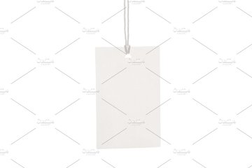 服装标签样机 Clothes label tag blank white mockup