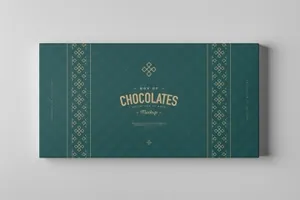 逼真质感的奢华巧克力包装设计VI样机box-of-chocolates