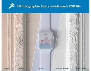 时尚清新简约高端简洁的UI样机clean-apple-watch-in-studio