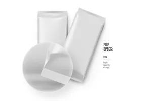 长方形巧克力糖果零食塑料袋食品包装袋展示效果图