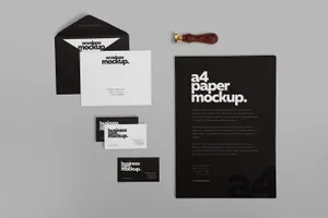 高品质的时尚多用途的房地产stationery-design-mockups -