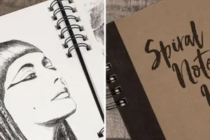 牛皮纸螺旋笔记本样机 Spiral Notebook Mockups Volume