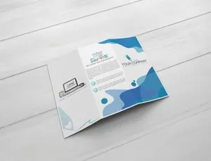 三折页模型PSD贴图模板TriFold Brochure Mockup 样机模版