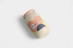 玻璃瓶果酱芝麻酱花生酱瓶装食品包装瓶贴标签展示效果图