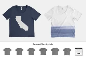 宽领T恤样机 Bella Canvas 3406 Wide Neck Tee