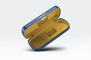 眼镜盒包装设计VI样机展示模型mockups