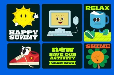 高质量复古新怪诞实验性趣味海报杂志排版设计英文字体系列 Boldie Slab Font Width