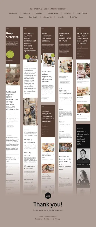 高质量响应式数字代理业务企业门户官网界面设计素材 Keeper - Digital Agency Website