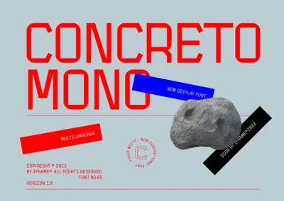 潮流未来赛博朋克工业机能等宽无衬线英文字体 IF Concreto Mono Font