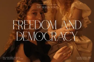 精致的优雅经典现代女性婚礼品牌设计英文衬线字体 The Berlin - Elegant Serif