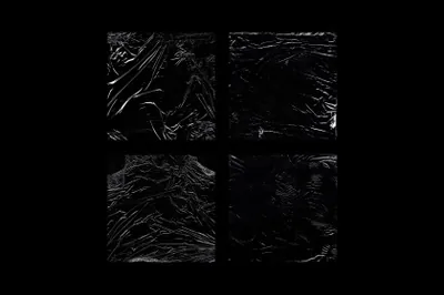 潮流酸性艺术做旧艺术CD唱片封面塑封膜粗糙褶皱纸张纹理素材 FULL TEXTURE PACK