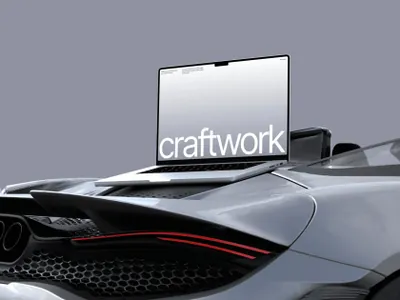 高质量苹果笔记本科技场景Web网页UI设计展示样机模板 Tech MacBook Pro 16 Mockups