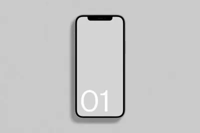 高质量极简主义苹果手机UI设计APP贴图展示样机模板 iPhone 12 01 Standard Mockup