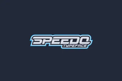 高质量速度运动机车品牌设计徽标贴纸设计英文字体 SPEEDO Typeface
