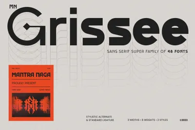 高质量复古美式经典优雅品牌设计无衬线英文字体 MN Grissee - Sans Serif Font Family