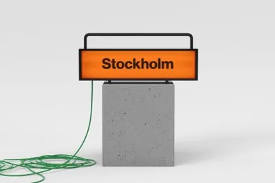 高质量极简灯箱广告宣传海报设计贴图展示样机模板 Standing Lightbox 02 Mockup