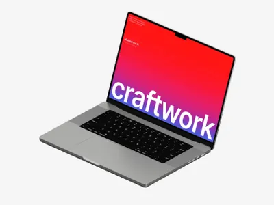 高质量苹果笔记本Web网页UI设计展示样机模板 MacBook Pro 16 Mockups