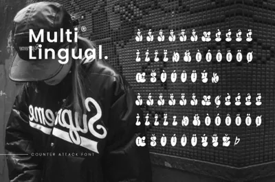 潮流臃肿卡通肥胖膨胀街头涂鸦设计排版英文字体 More Than Life Bubble Graffiti Tag