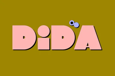 可爱卡通俏皮轻快的几何形状大圆形英文装饰字体 VJ Type - Dida