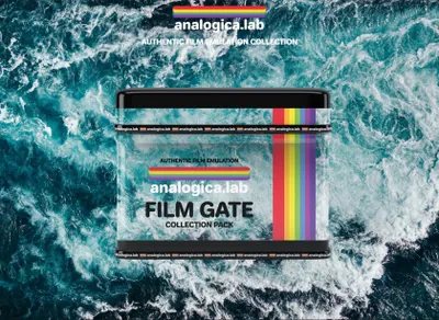 8套高质量4K电影级模拟胶片色调PS叠加层设计素材 8 Overlay FILM GATE PACK