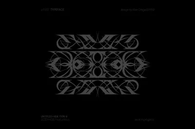 潮流未来酸性锋利边缘刀锋潮牌服饰地下先锋嘻哈英文装饰字体 AON-09 [HIDE TYPE 09]