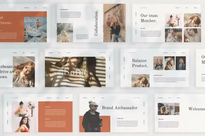 时尚优雅女性美妆服装企业营销报告演示幻灯片PPT模板 Sofia - Powerpoint Template