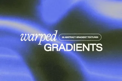 25张高分辨率酸性艺术颗粒感扭曲渐变纹理PNG图片素材 Warped Gradient Textures