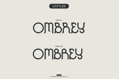 高质量小众异形设计装饰排版英文字体 Ombrey Typeface
